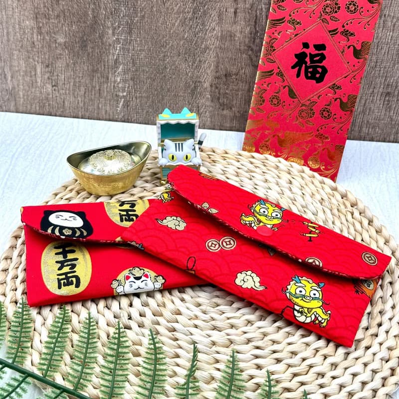 台灣製 龍年開運 招財貓 布紅包袋 手作紅包袋 環保紅包