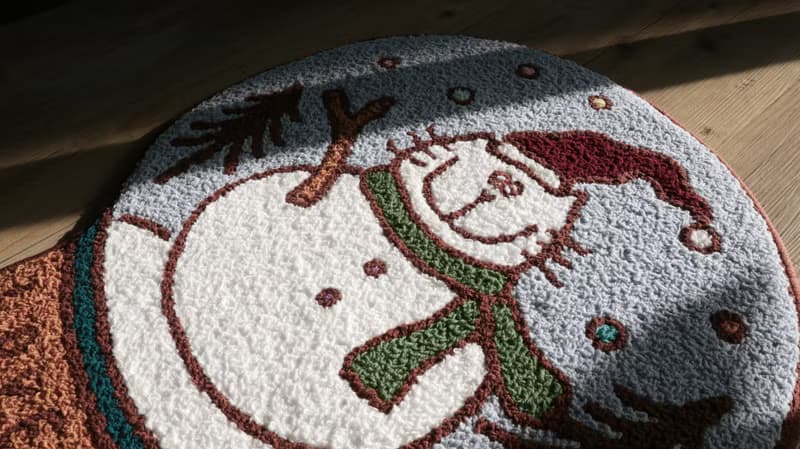 Christmas Snow Globe  Carpet丨吉普貓聖誕水晶球 地毯、地墊