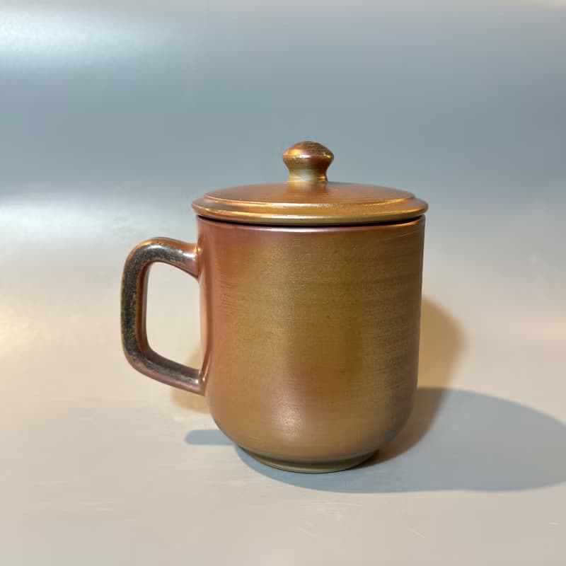 柴燒500cc有蓋馬克杯 / 啤酒杯 / 小平凡手作
