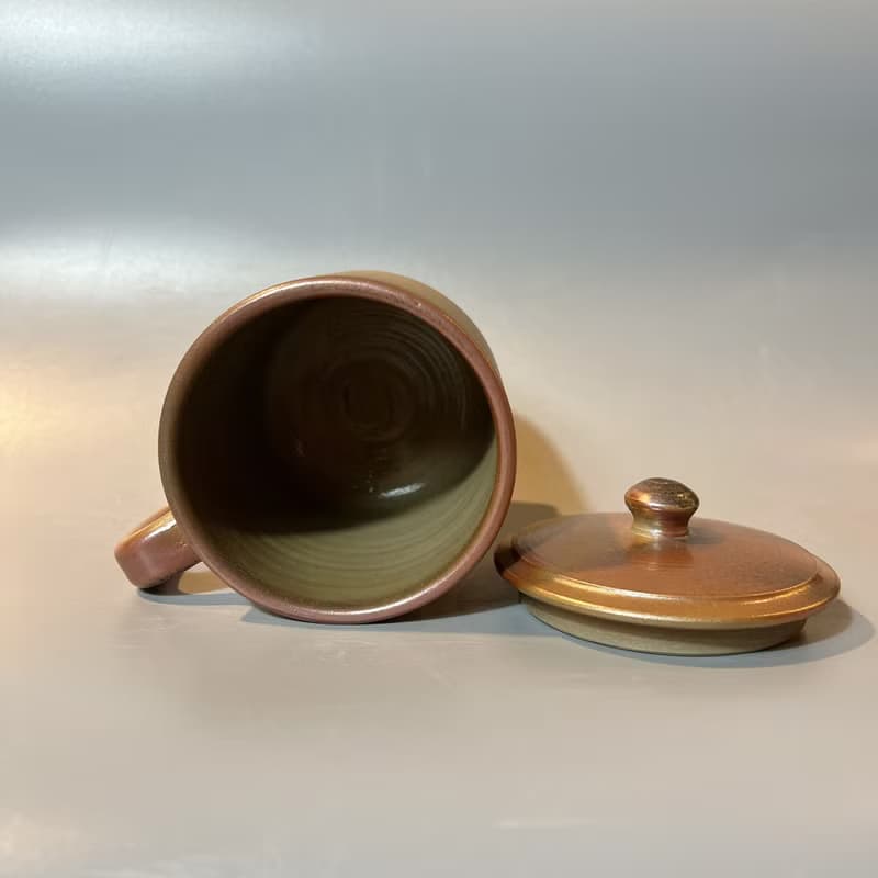 柴燒500cc有蓋馬克杯 / 啤酒杯 / 小平凡手作