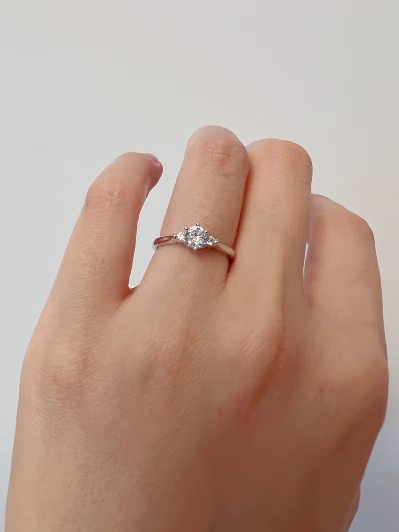 【求婚戒指】Gardenia幸福約定 • 純銀厚鍍18K金 • 求婚鑽戒