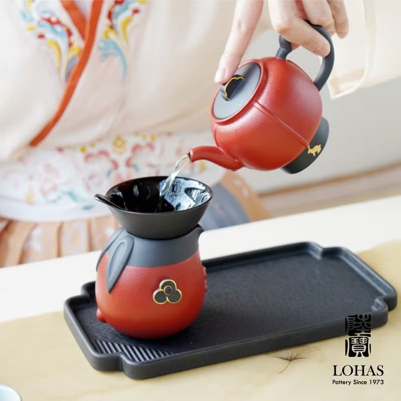 陸寶 福照萬家茶禮 1壺1海6杯+茶托+水方 茶具組