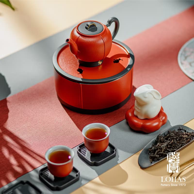 陸寶 福照萬家茶禮 1壺1海6杯+茶托+水方 茶具組