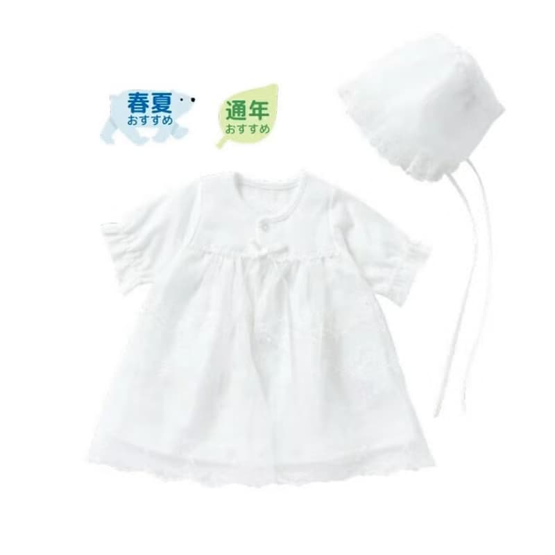 【日本OP mini】二件式新生兒派對洋裝禮服組/彌月禮