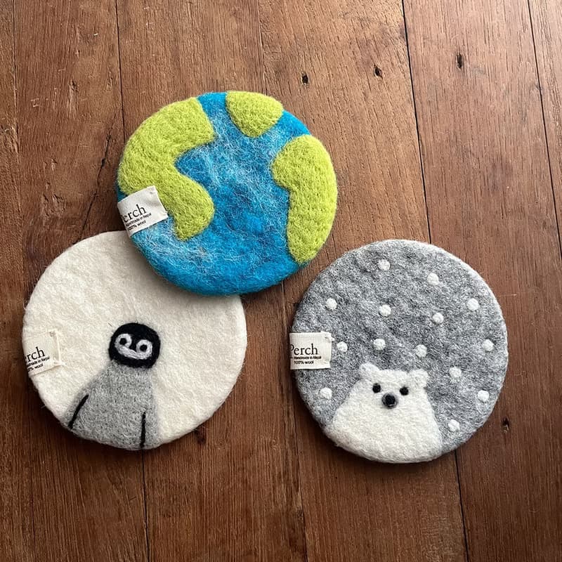 100% Wool 極地系列杯墊_公平貿易