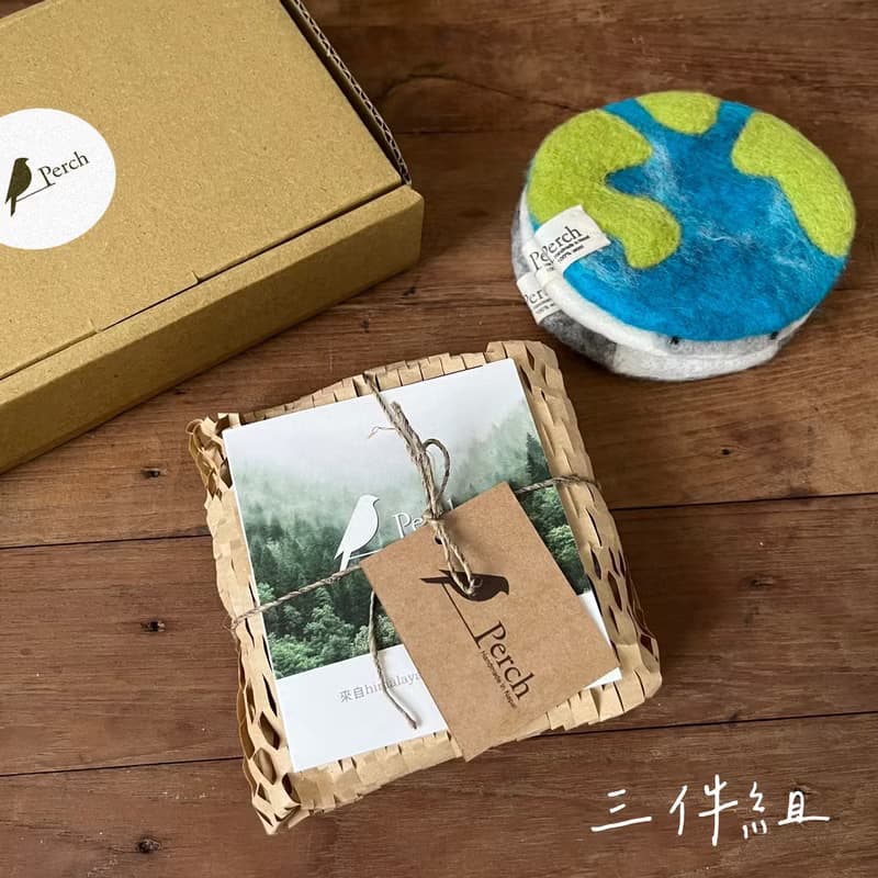 100% Wool 極地系列杯墊_公平貿易