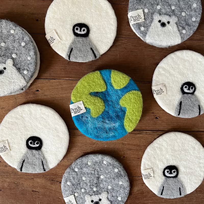 100% Wool 極地系列杯墊_公平貿易