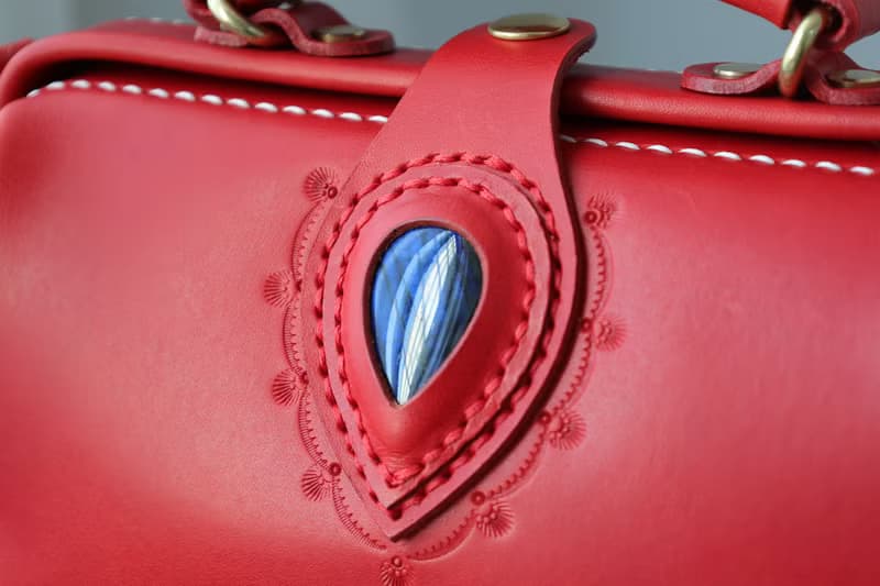 天使之眼 复古横版医生包斜挎包 手提口金包 巧克力色