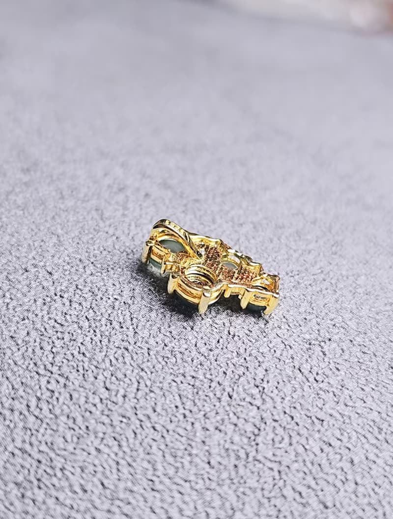 財水•淨化|仙氣高冰玻藍翡|A貨翡翠純銀吊墜•萬用台