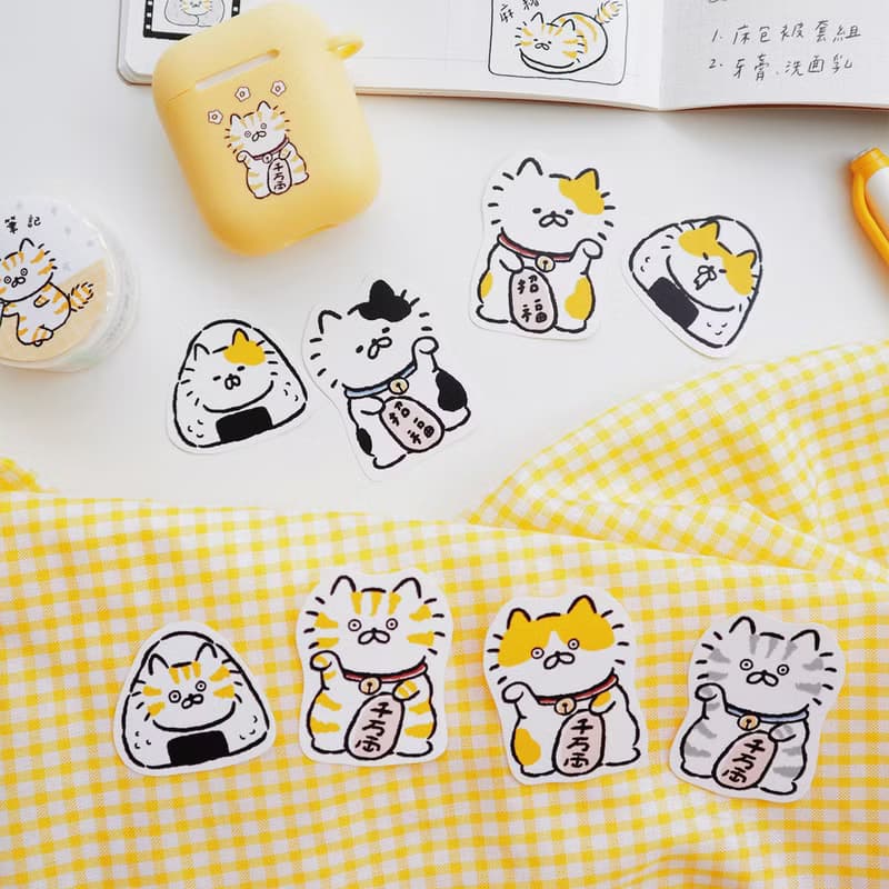 招財貓飯糰貼紙包