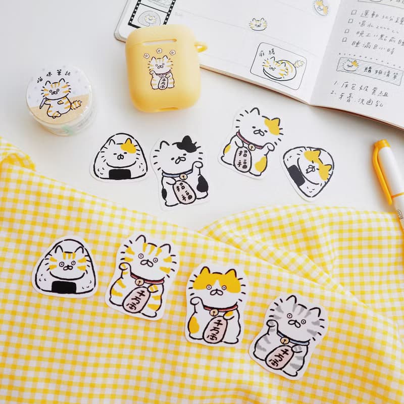 招財貓飯糰貼紙包