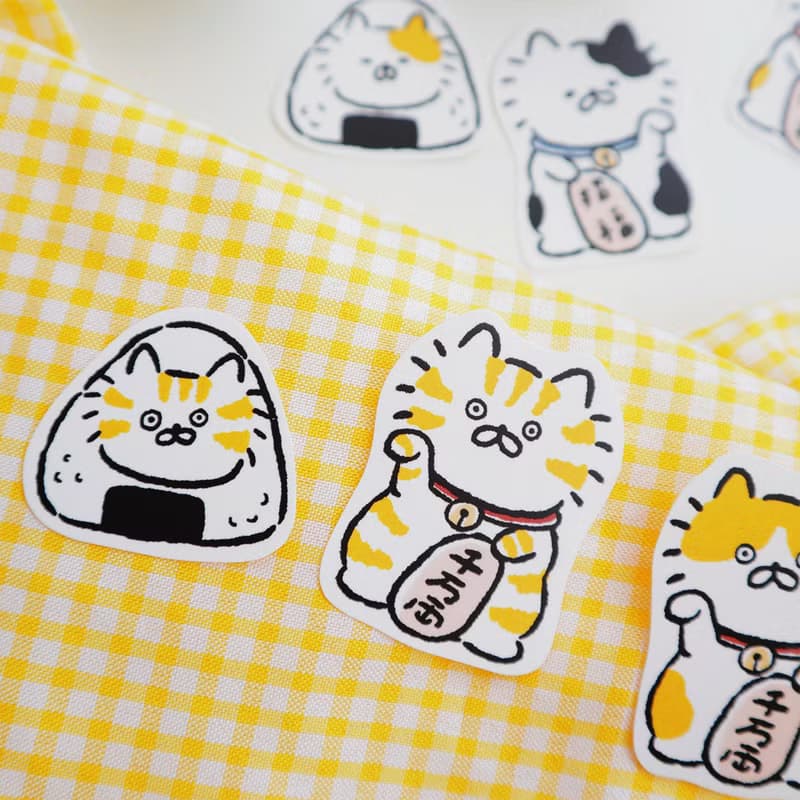 招財貓飯糰貼紙包