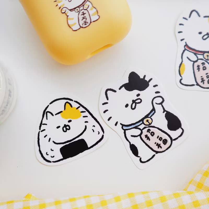 招財貓飯糰貼紙包