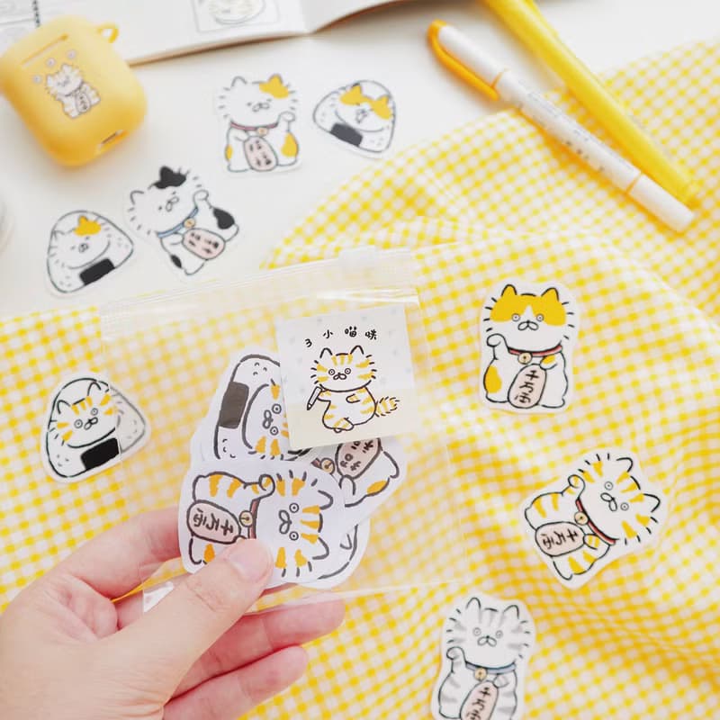 招財貓飯糰貼紙包
