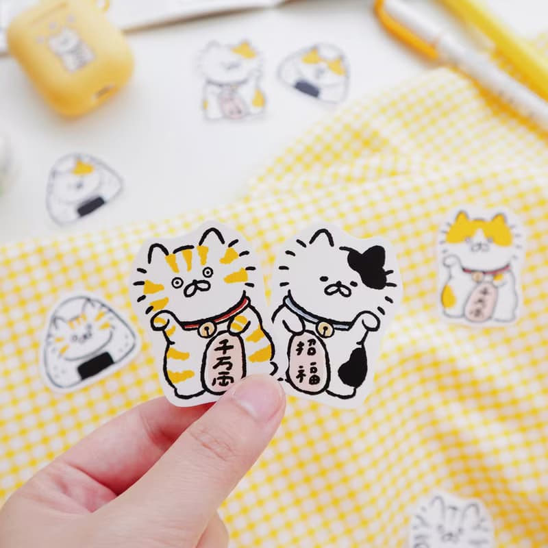 招財貓飯糰貼紙包