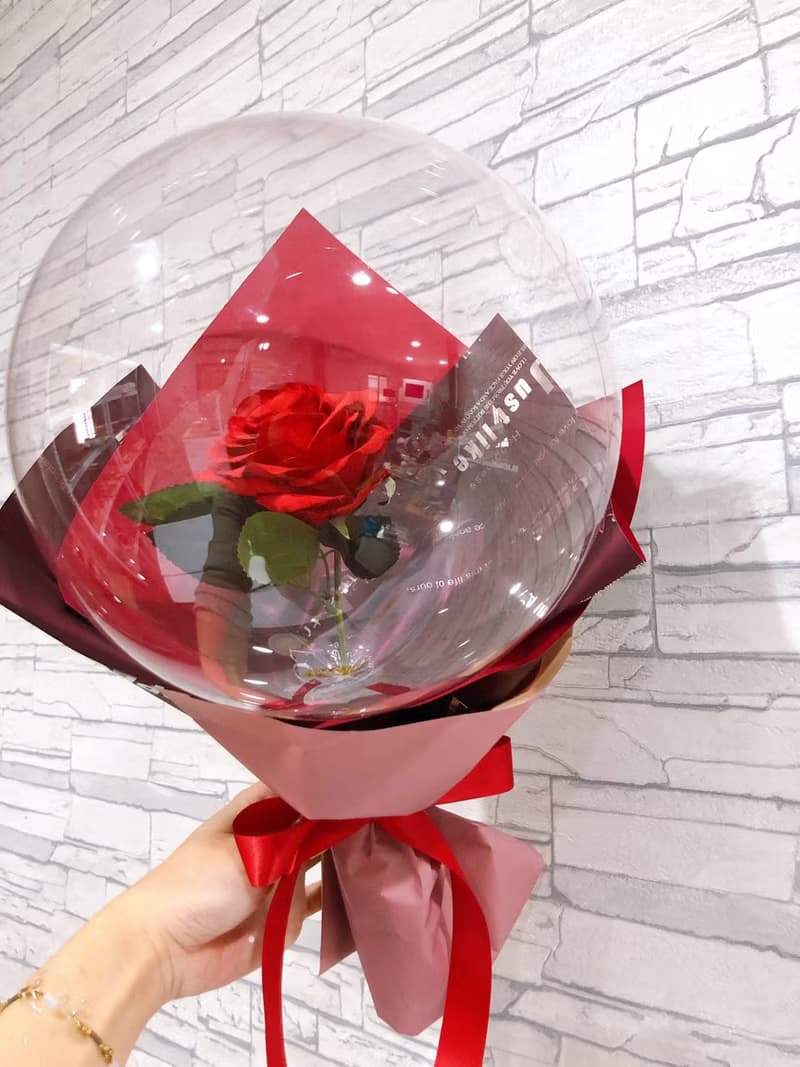 韓式迷你氣球花束 經典浪漫紅玫瑰/情人節禮物/開幕禮/畢業禮物