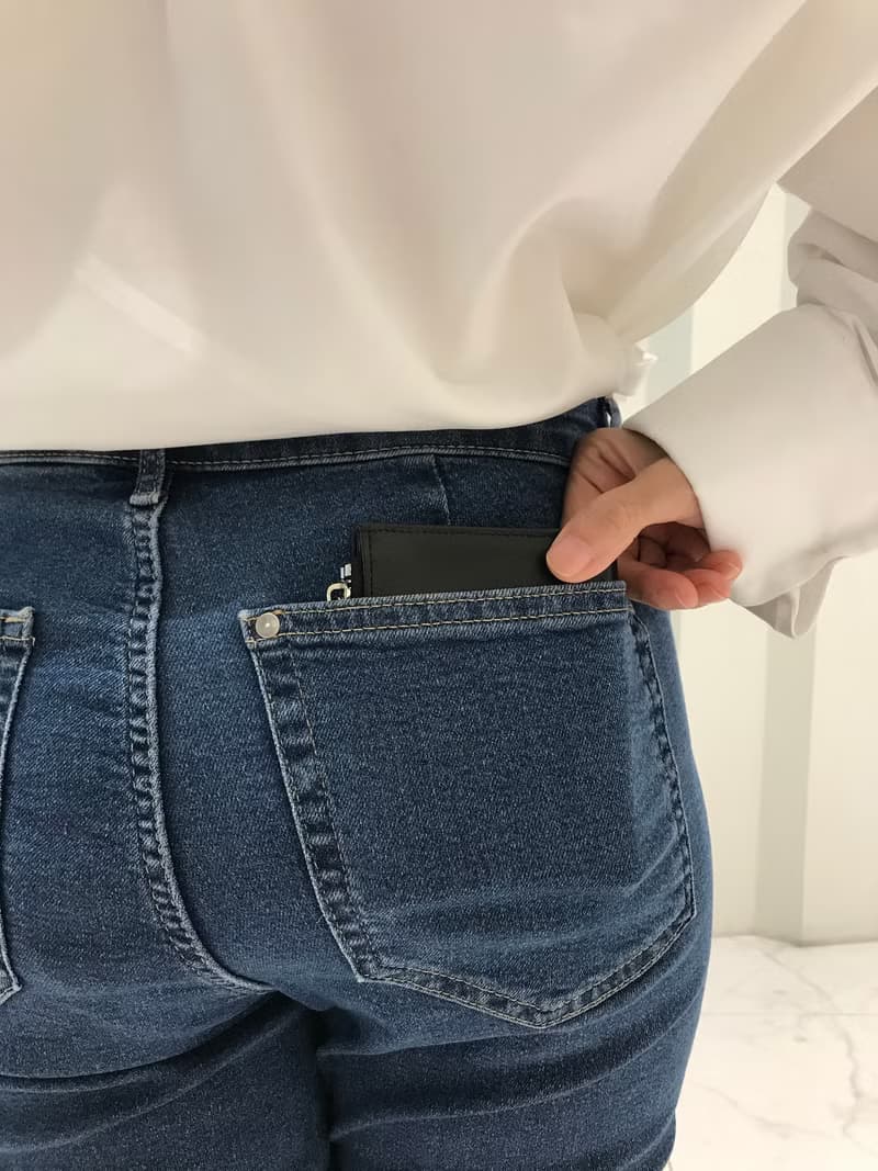 短夾包 真皮皮夾 Minimalist Slim Leather wallet -Black&Silver
