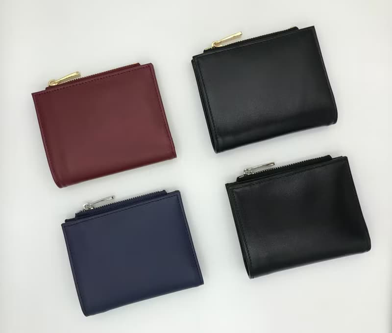 短夾包 真皮皮夾 Minimalist Slim Leather wallet -Black&Silver