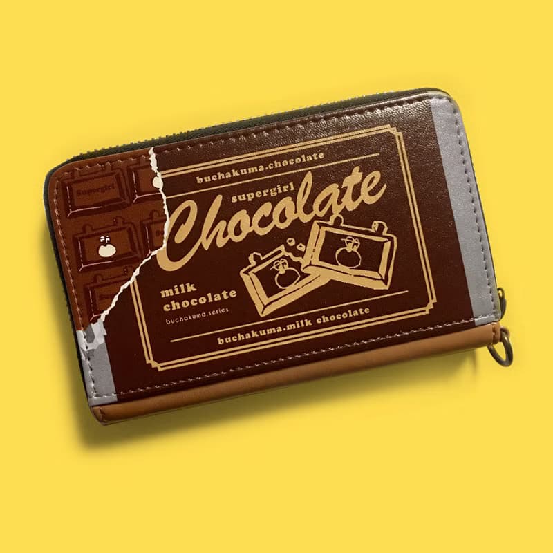 ぶちゃくま。板チョコ パス&コインケース