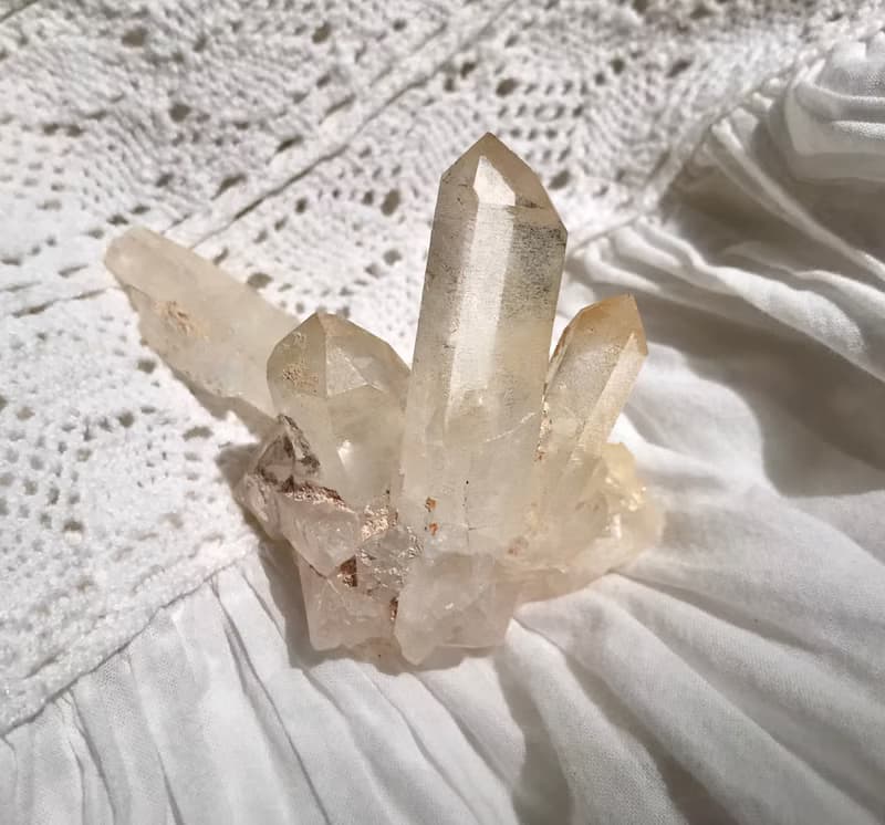 白水晶簇 晶牙帶特別紋路 印記 透閃亮 白晶 水晶原礦 天然原石