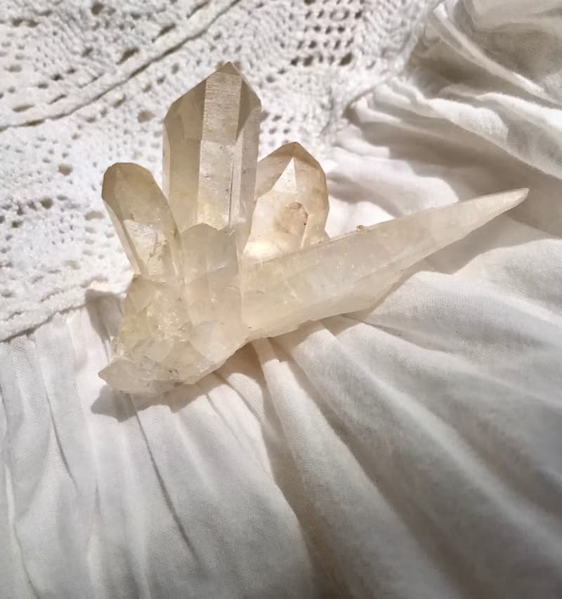 白水晶簇 晶牙帶特別紋路 印記 透閃亮 白晶 水晶原礦 天然原石
