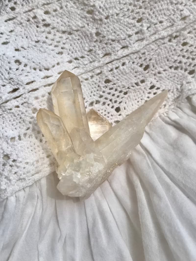 白水晶簇 晶牙帶特別紋路 印記 透閃亮 白晶 水晶原礦 天然原石