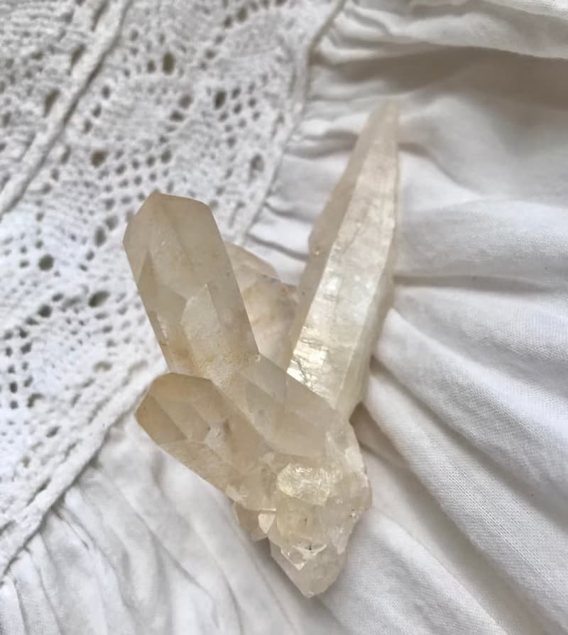 白水晶簇 晶牙帶特別紋路 印記 透閃亮 白晶 水晶原礦 天然原石