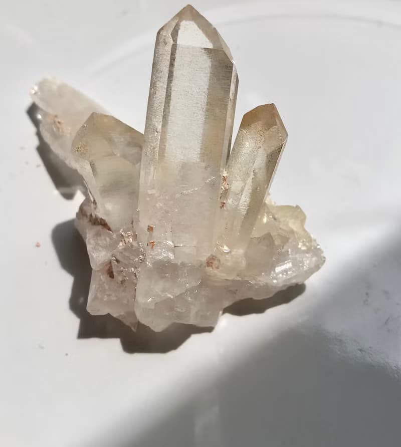 白水晶簇 晶牙帶特別紋路 印記 透閃亮 白晶 水晶原礦 天然原石