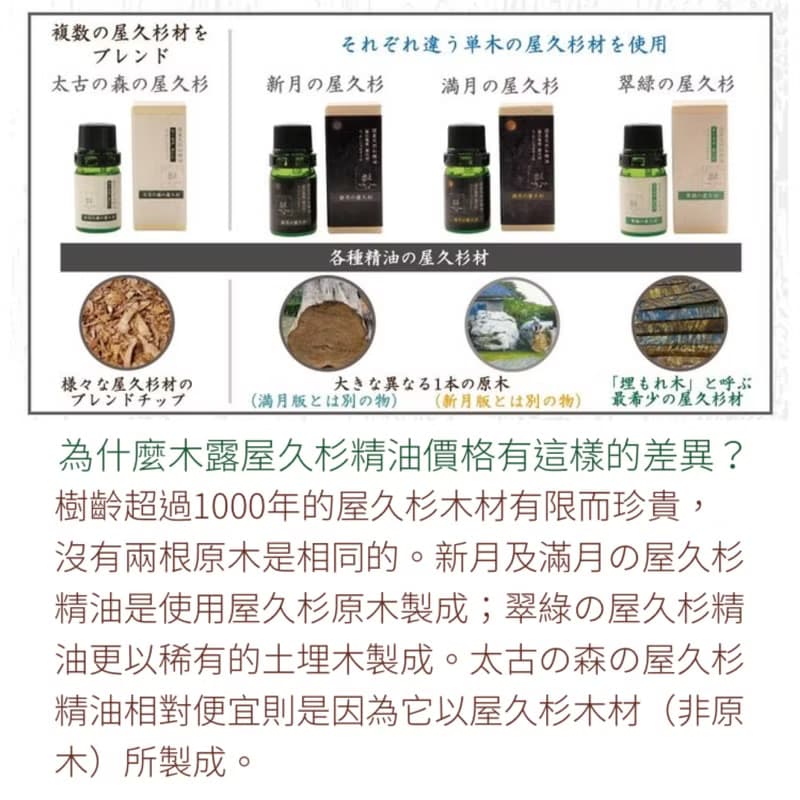 木露 新月の屋久杉精油