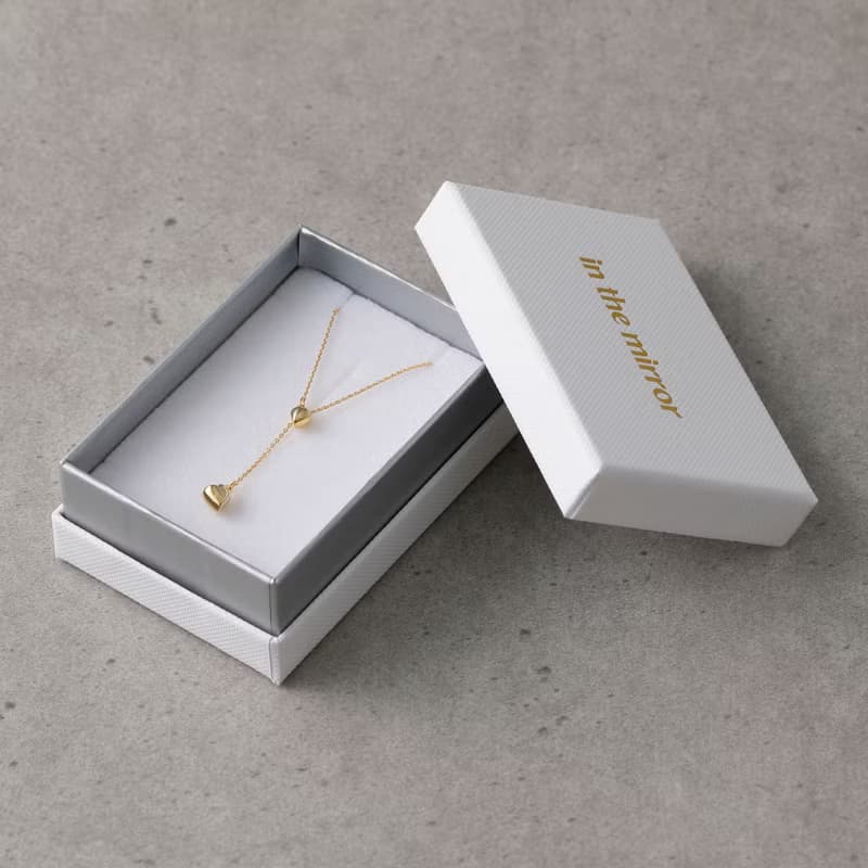 pendulum-heart necklace GD ニッケルフリー スムースラリエットネックレス 長さが自由に変えられるハートのロングネックレス　ゴールド