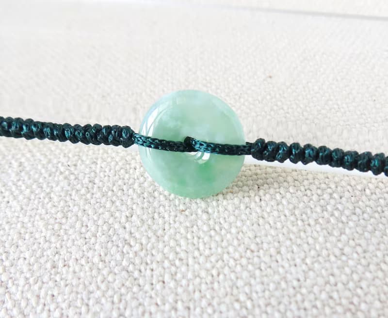 本命年【歲歲平安】平安扣翡翠絲光編織手鍊*SW66*招財開運