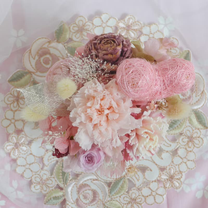 情人節禮物花束 粉康乃馨氣質盆花  結婚捧花永生花畢業玫瑰