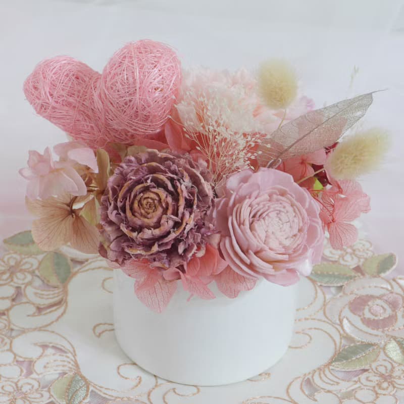 情人節禮物花束 粉康乃馨氣質盆花  結婚捧花永生花畢業玫瑰