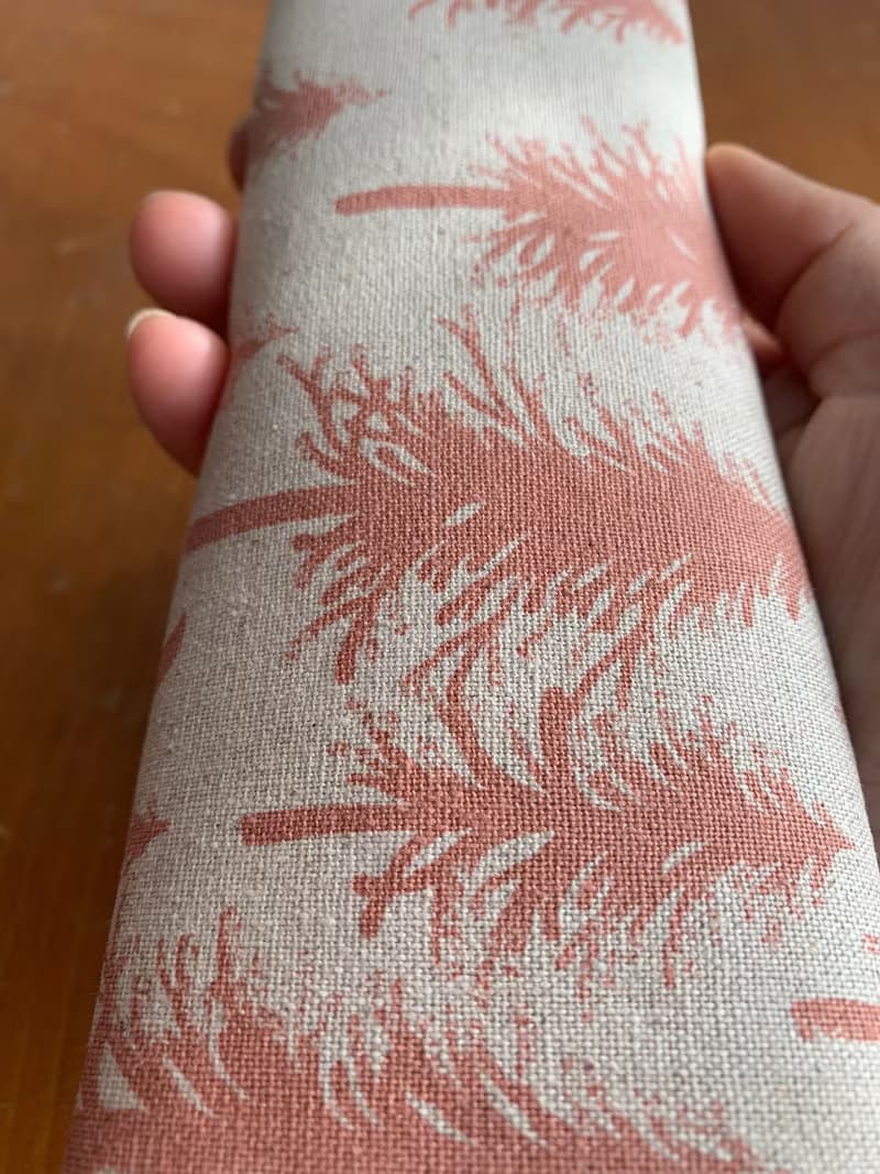文青風環保筷袋  植樹 粉 手作餐具袋.交換禮物.