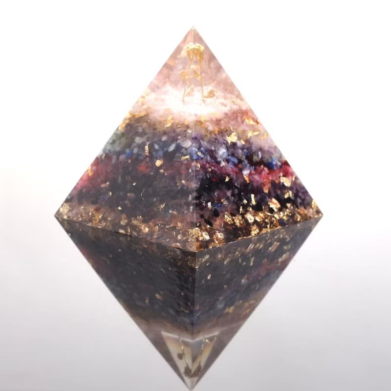 【特別訂製】小王子的玫瑰特大晶礦金箔玫瑰能量金字塔奧鋼水晶礦