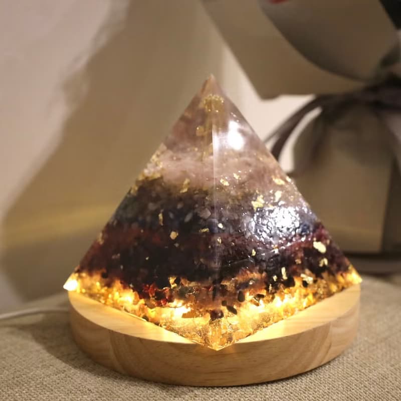 【特別訂製】小王子的玫瑰特大晶礦金箔玫瑰能量金字塔奧鋼水晶礦