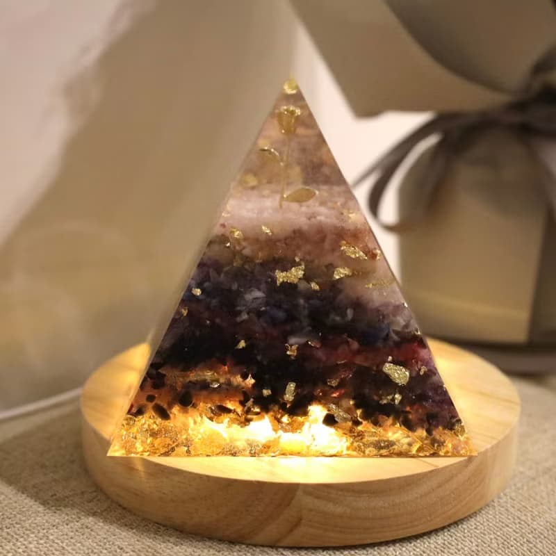 【特別訂製】小王子的玫瑰特大晶礦金箔玫瑰能量金字塔奧鋼水晶礦