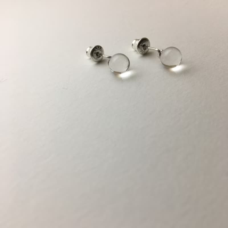 Round drop earring minimal earring craft jewelry