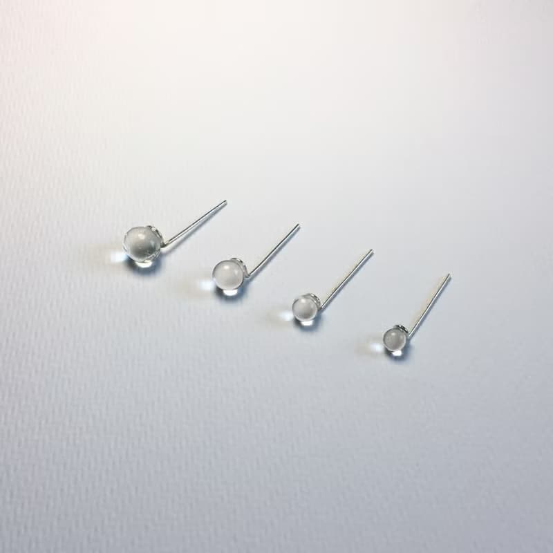 Round drop earring minimal earring craft jewelry
