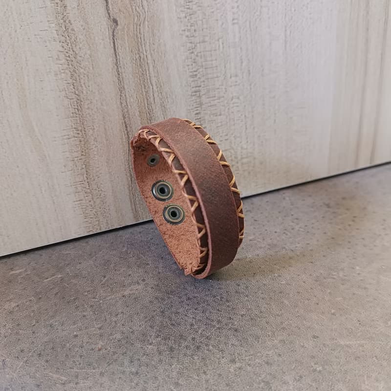 Secret Message Rustic Leather Wristband, Anniversary Gift, Couples Bracelet