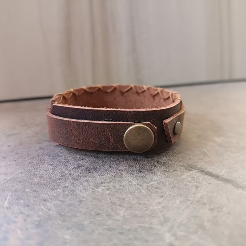 Secret Message Rustic Leather Wristband, Anniversary Gift, Couples Bracelet