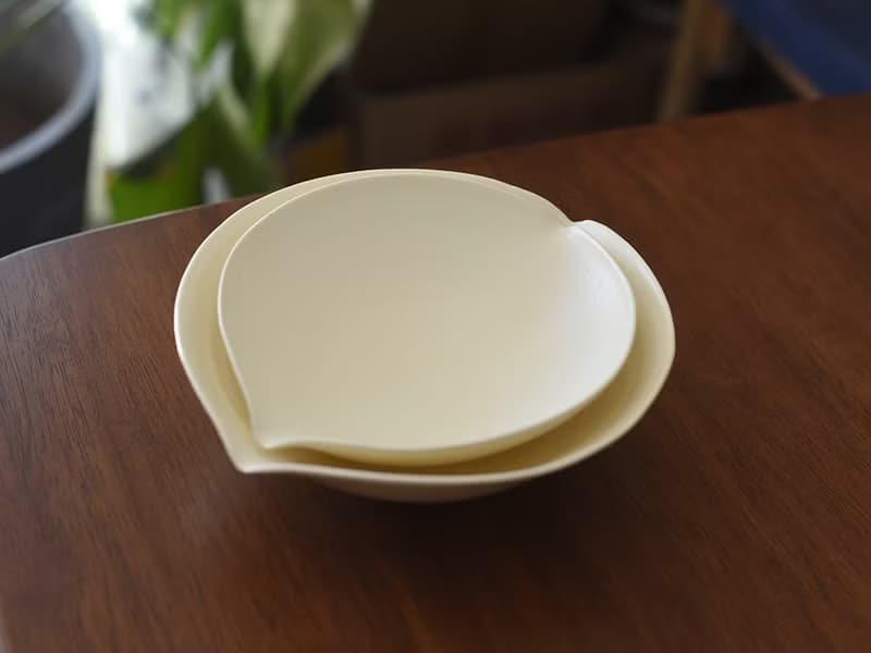 物外貝系列創意設計款手作餐具異形餐盤雙片口盤碗果盤點心盤