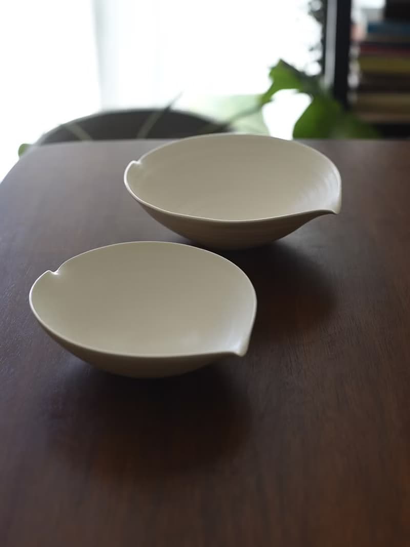 物外貝系列創意設計款手作餐具異形餐盤雙片口盤碗果盤點心盤