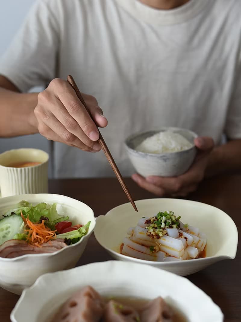 物外貝系列創意設計款手作餐具異形餐盤雙片口盤碗果盤點心盤