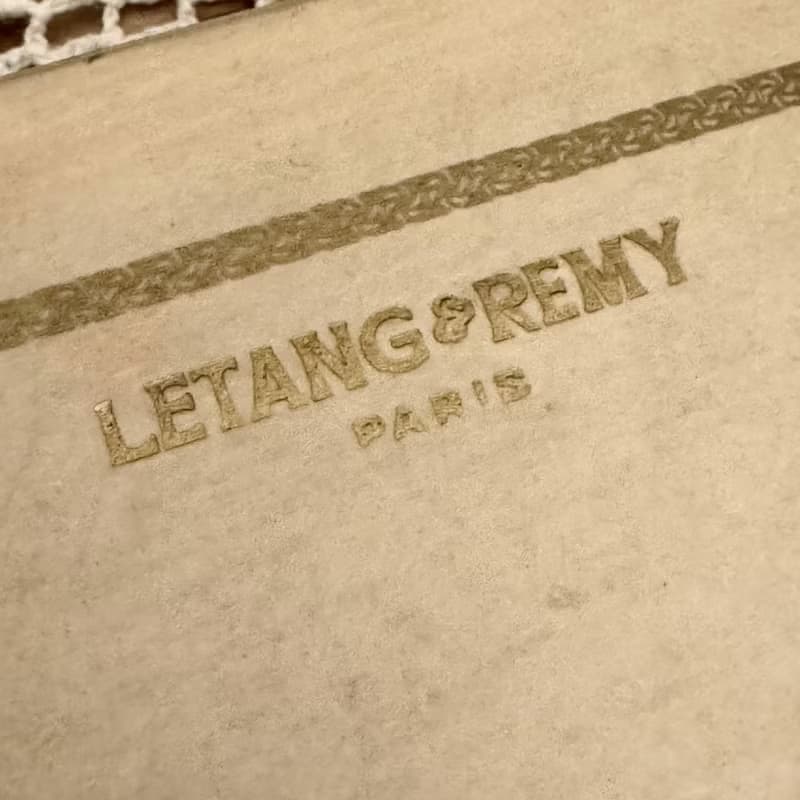 30935-法國70年代老件LETANG REMY不鏽鋼盤2件組含原盒