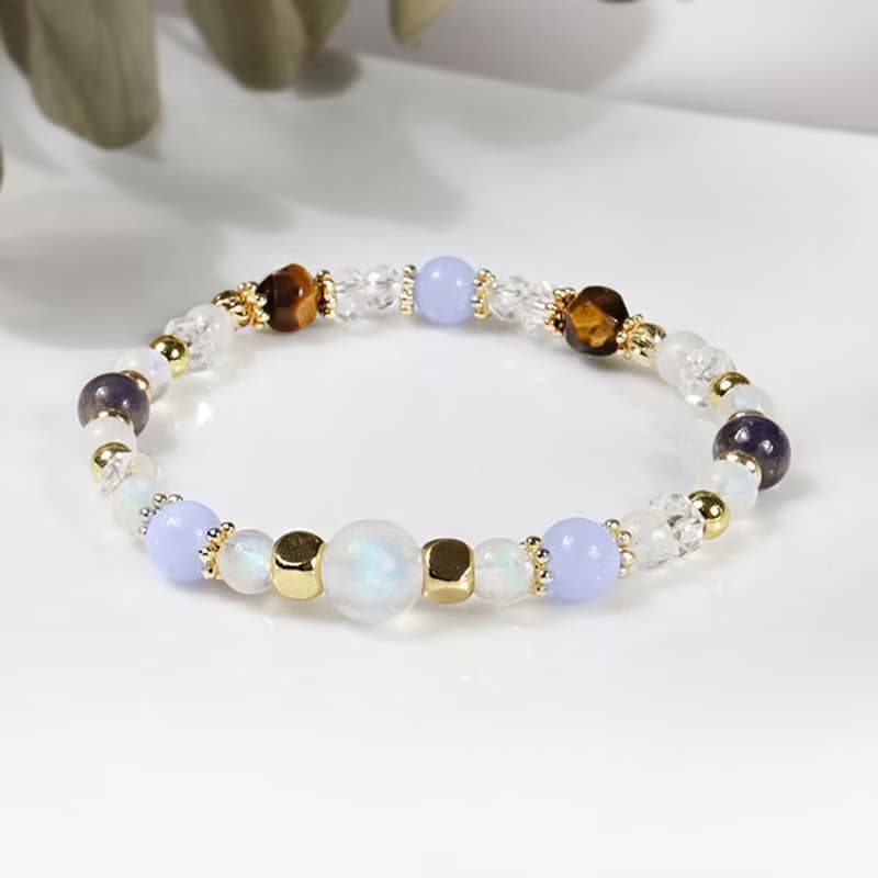 蕾納鎮的早晨 | A56月光石堇青石虎眼石手鍊