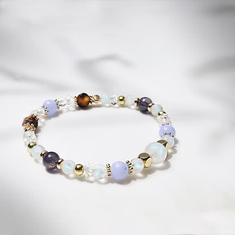 蕾納鎮的早晨 | A56月光石堇青石虎眼石手鍊