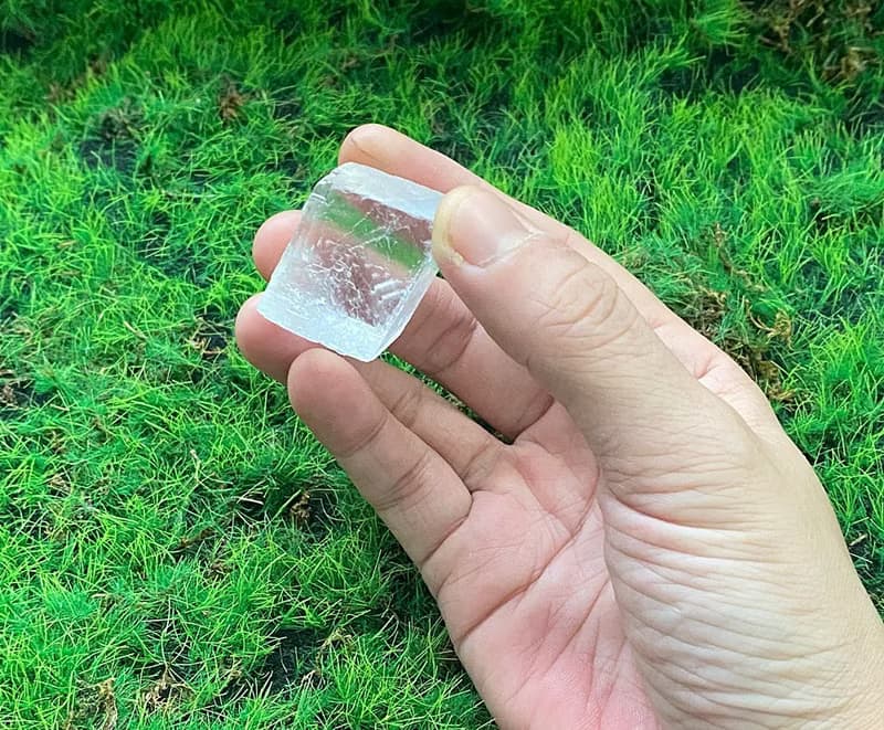 天然冰透彩紅可愛小方糖造型白方解石原礦 能量 療癒 加強能量