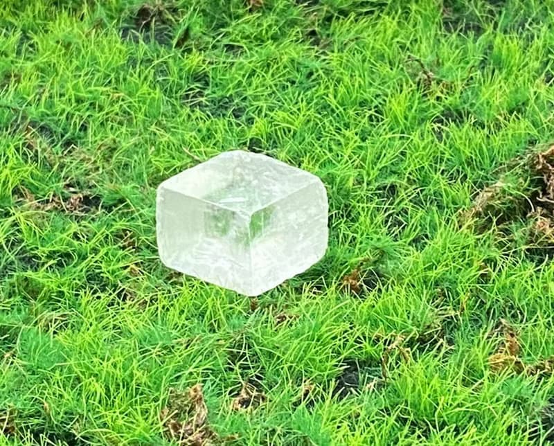 天然冰透彩紅可愛小方糖造型白方解石原礦 能量 療癒 加強能量