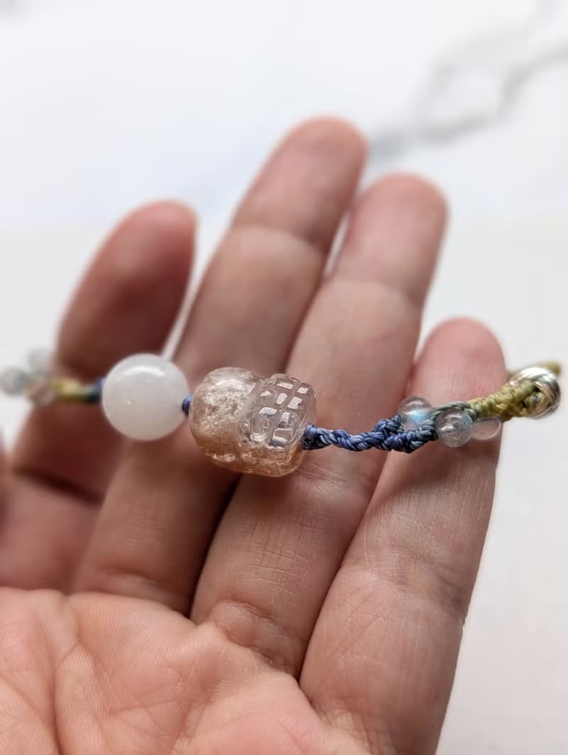 雪花幽靈貔貅編織手鍊│招財開運手環